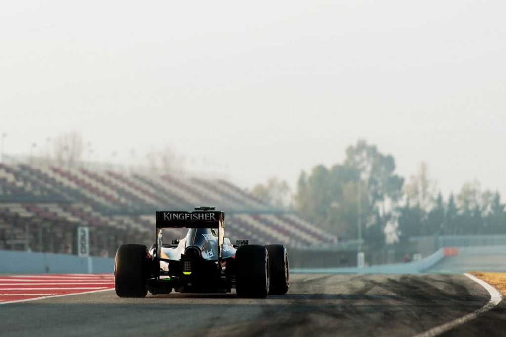 A Force India é a única a testar com o carro de 2014