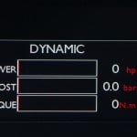 O gráfico que mostra os valores instantâneos de potência, binário e pressão do turbo é outro dos atributos do nodo Dynamic